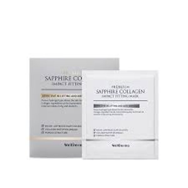 Hidrogēla maska ​​ar liftinga efektu WellDerma Premium Sapphire Collagen Impact Fitting Mask