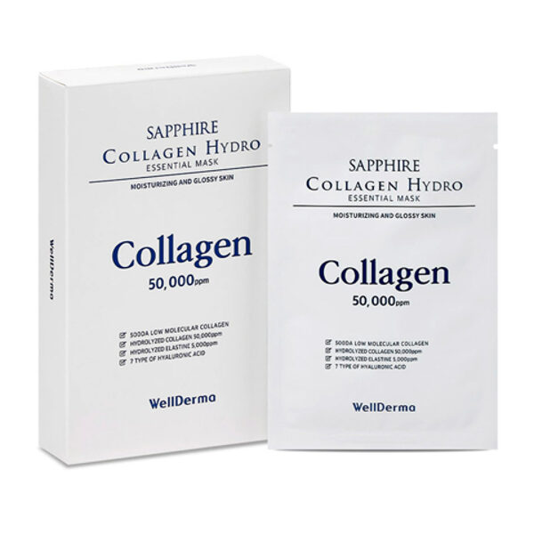 Hidroessenciālā sejas maska ​​ar kolagēnu Wellderma Spphire Collagen Hydro Essential Mask 